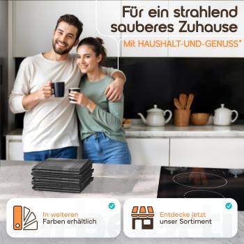 Microfaser Geschirrtücher grau 5 Stueck Set